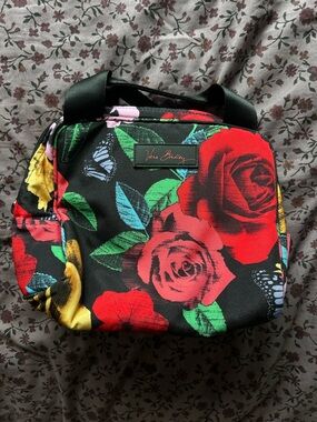 Vera Bradley “Havana Rose” Black lunch kit with flowers